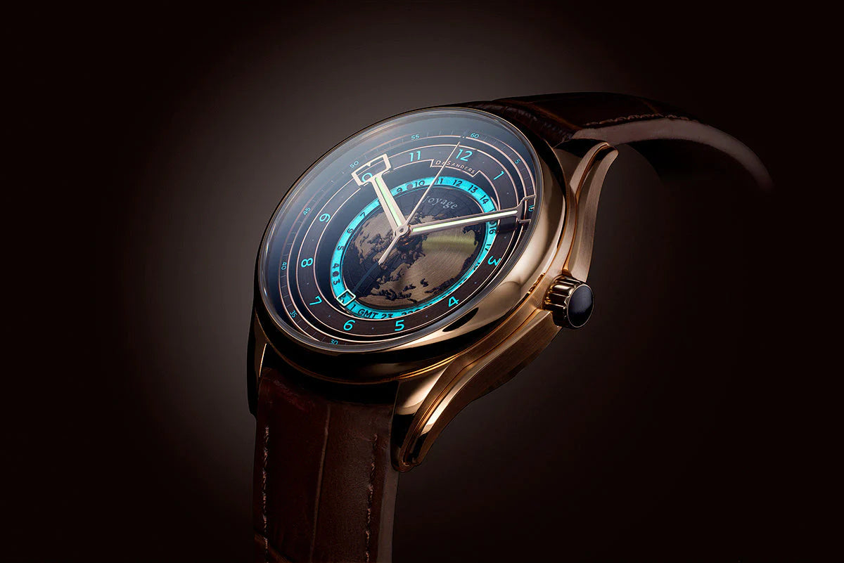 (Pre-Order) DeSanders Voyage GMT - Rose gold & Root beer