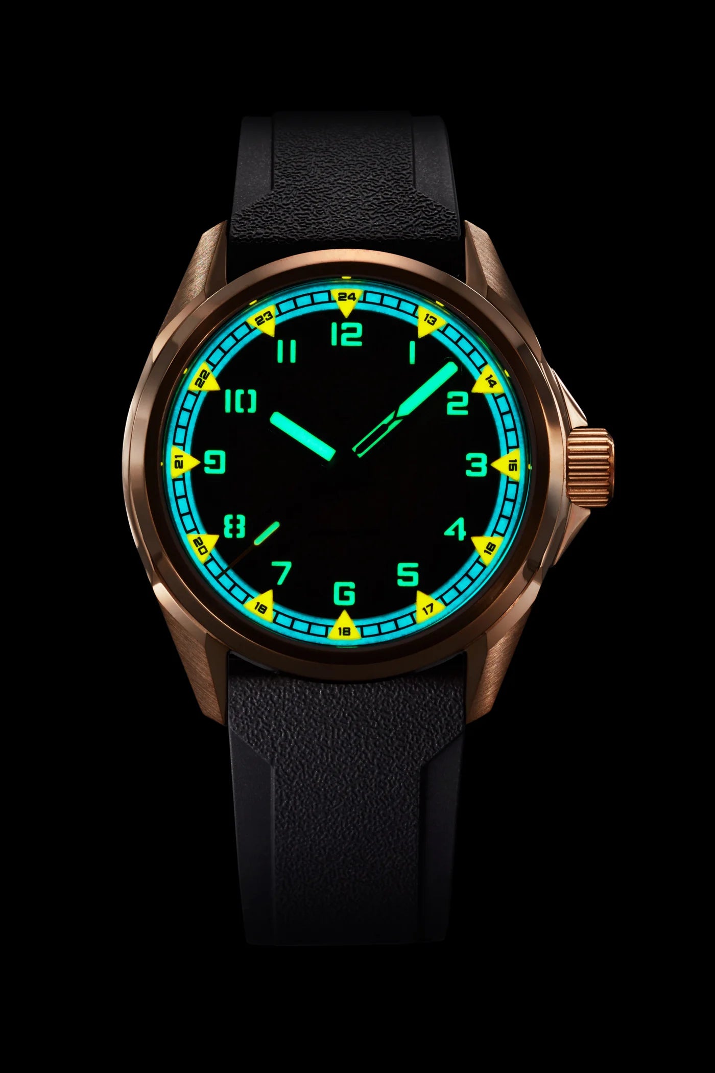 ZELOS SWORDFISH FIELD 38MM BRONZE 'BURNT ORANGE'