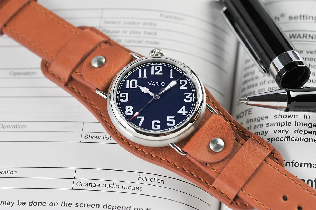 Vario 1918 WW1 Trench in Blue Dial with white lume