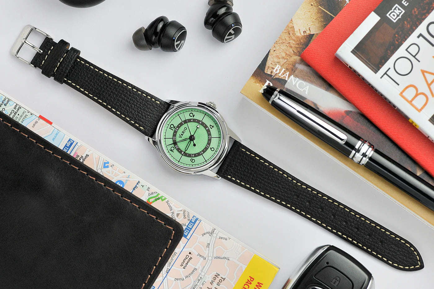 Vario Empire Seasons True GMT Spring Green Automatic Dress Watch