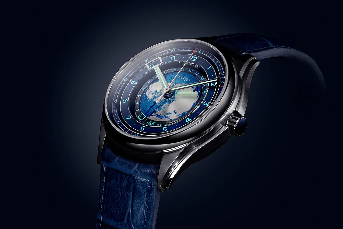 DeSanders Voyage GMT - Stainless Steel & Blue