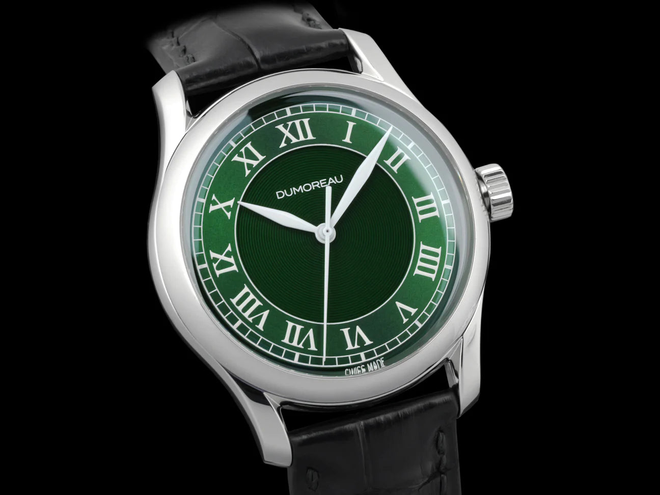 Dumoreau DM02 Roman Indices with Emrald Green Dial