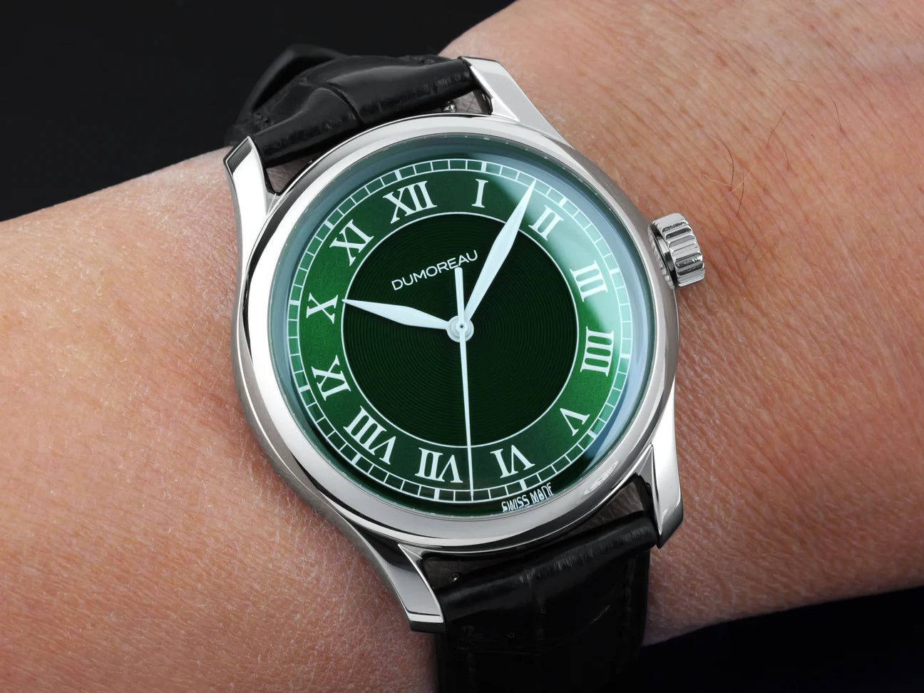 Dumoreau DM02 Roman Indices with Emrald Green Dial