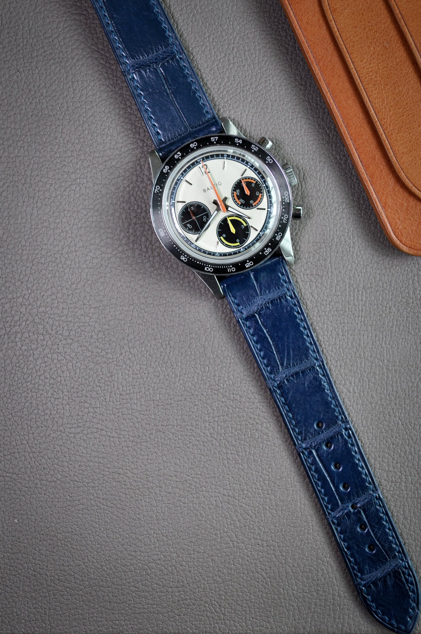 Handmade Crocodile Strap-Navy