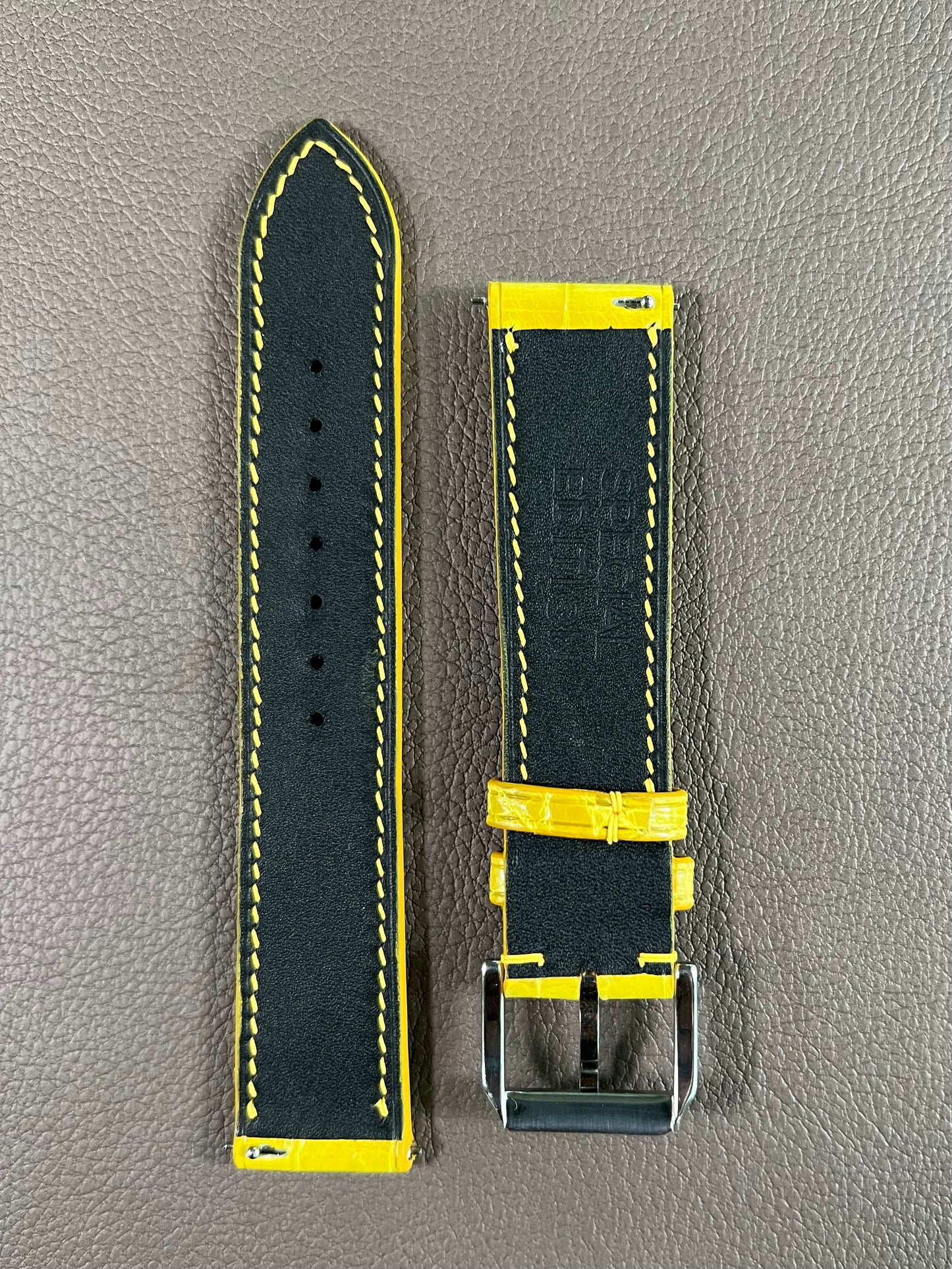 All straps are lined with Wat Alsavel leather which is hypoallergic and water proof for ease of wear and improves longevity of straps.