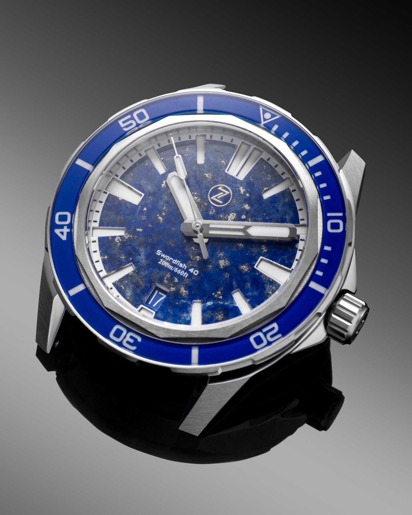 Special Edition X Zelos Swordfish 200m diver with Lapis Lazuli dial 50 pcs