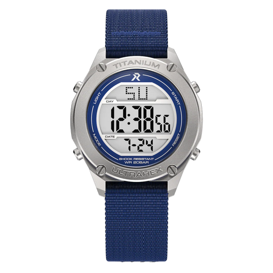 RZE UTD-8000-NB on Blue Elastic Strap