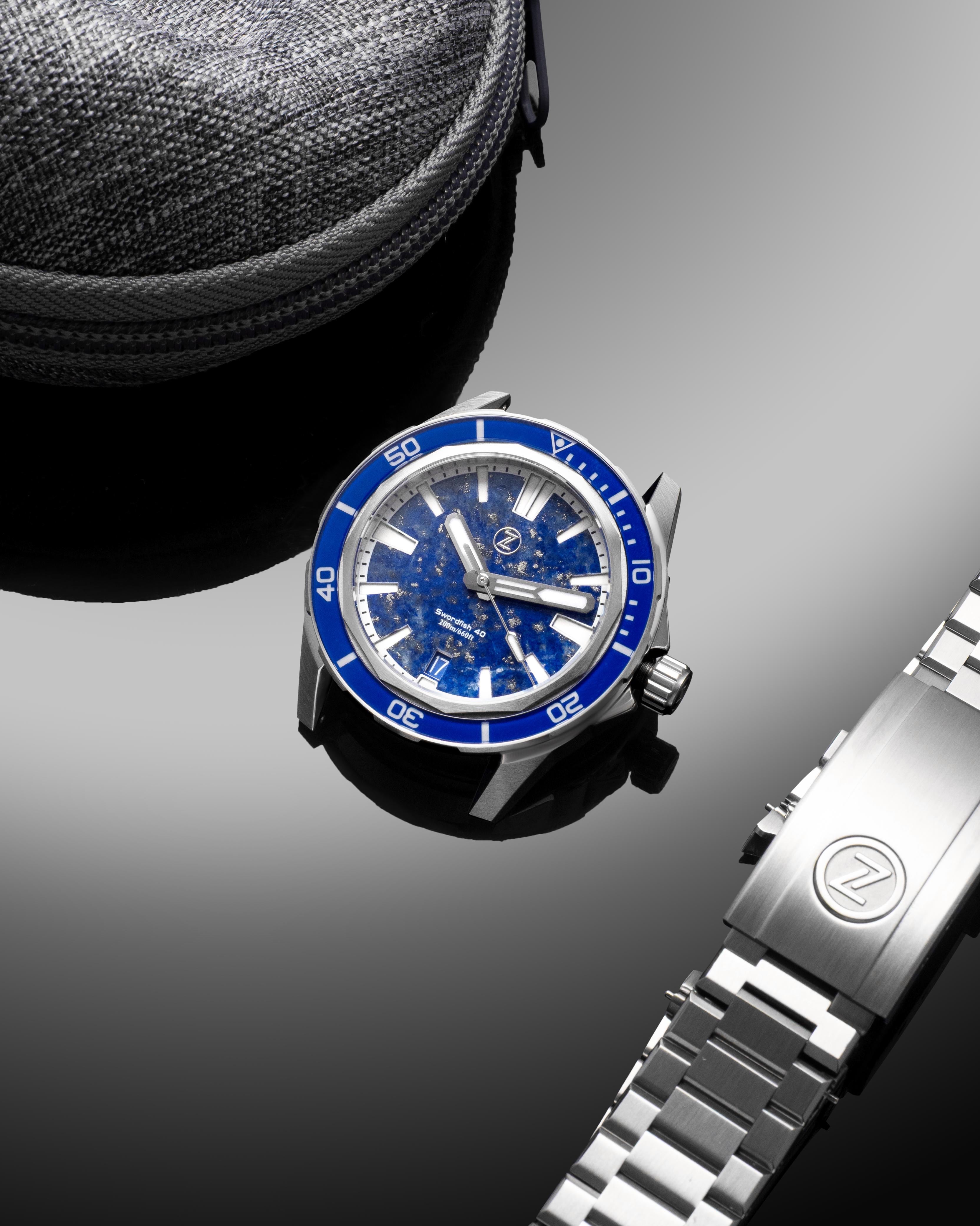 Special Edition X Zelos Swordfish 200m diver with Lapis Lazuli