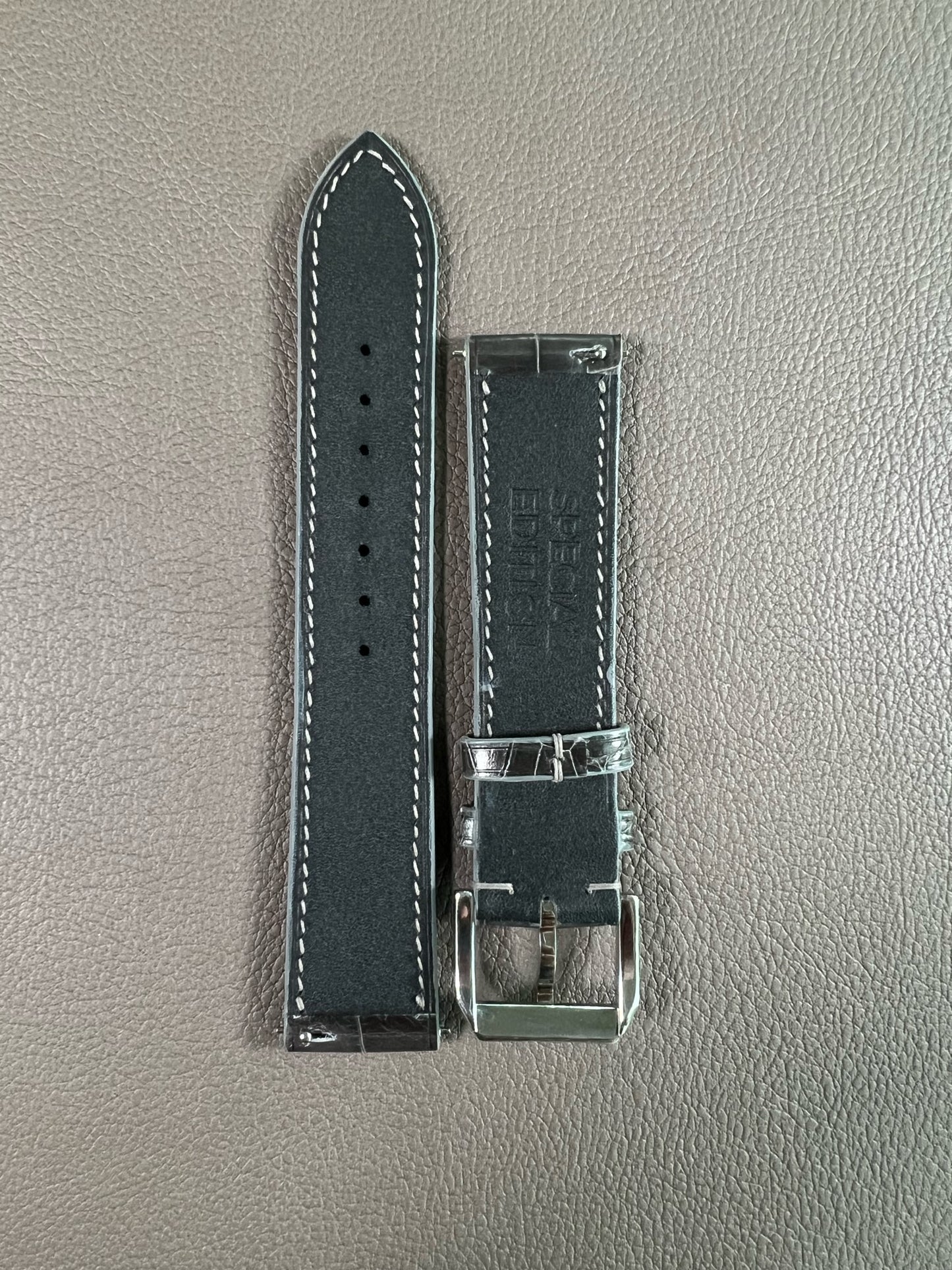 Handmade Crocodile Strap-Grey