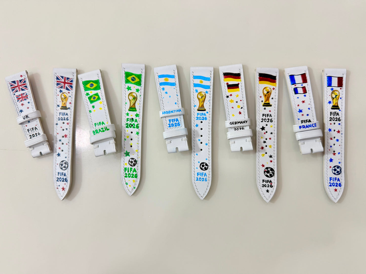 FIFA World Cup 2026 hand painted 20mm straps