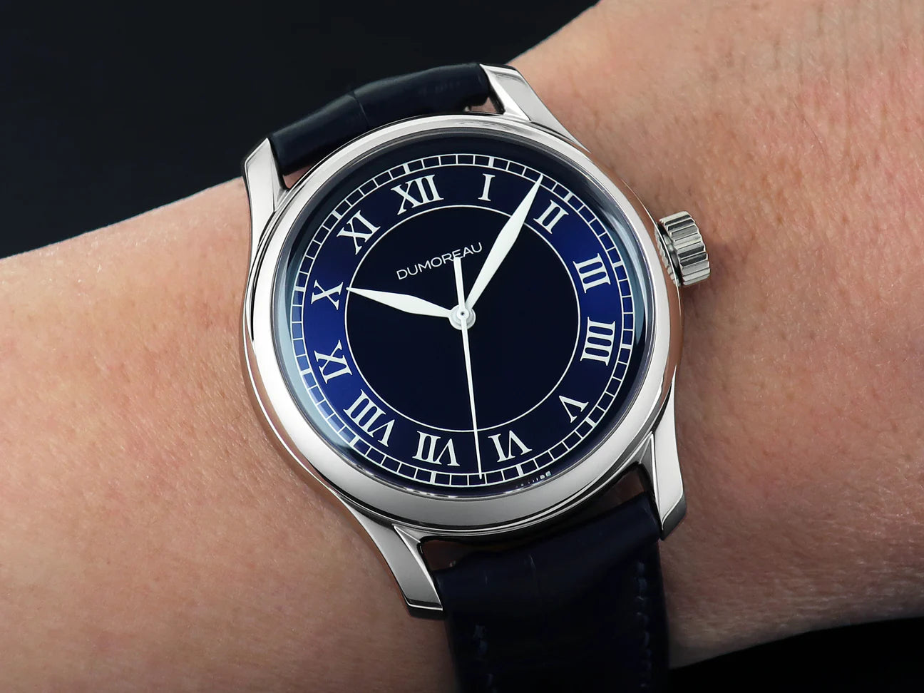 Dumoreau DM02 Roman Indices in Royal Blue Dial