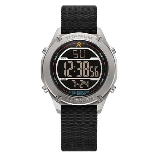 RZE UTD-8000-BK on Black Elastic Strap