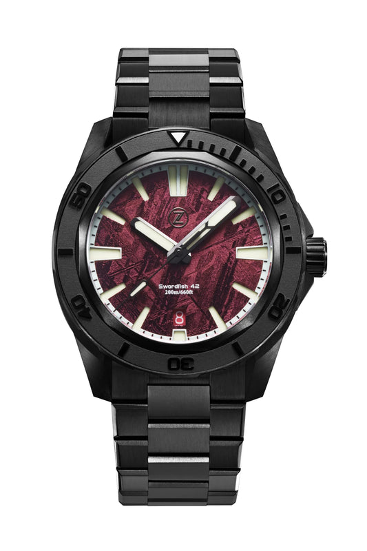 Zelos Swordfish 42mm Titanium “Blood Moon”